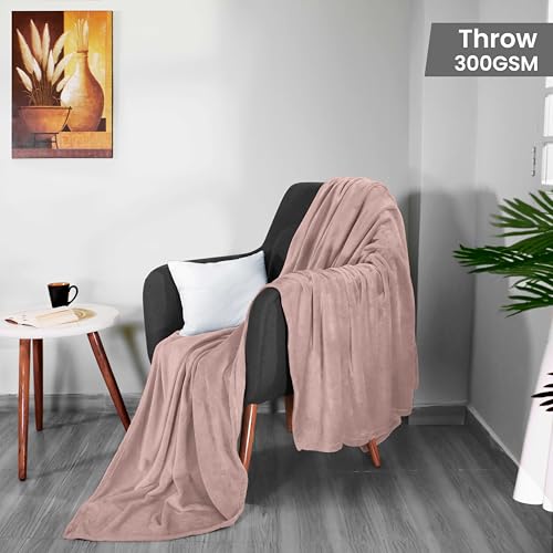 Image of Utopia Bedding Fleece Blanket Throw Size Rose Pink 300GSM Luxury Anti-Static Fuzzy Soft Microfiber Blanket for Couch, Sofa and Bed (50x60 Inch)