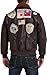 Men's Airforce-Style G1 Bomber Faux Leather Jacket – Classic Flight Apparel (Brown, Faux Leather, M)