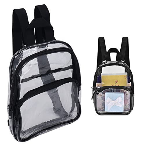 Lybunair Przezroczysty plecak mini plecak podróżny, plecak szkolny z PVC, na wędrówki, zakupy, plażę, podróże, #611