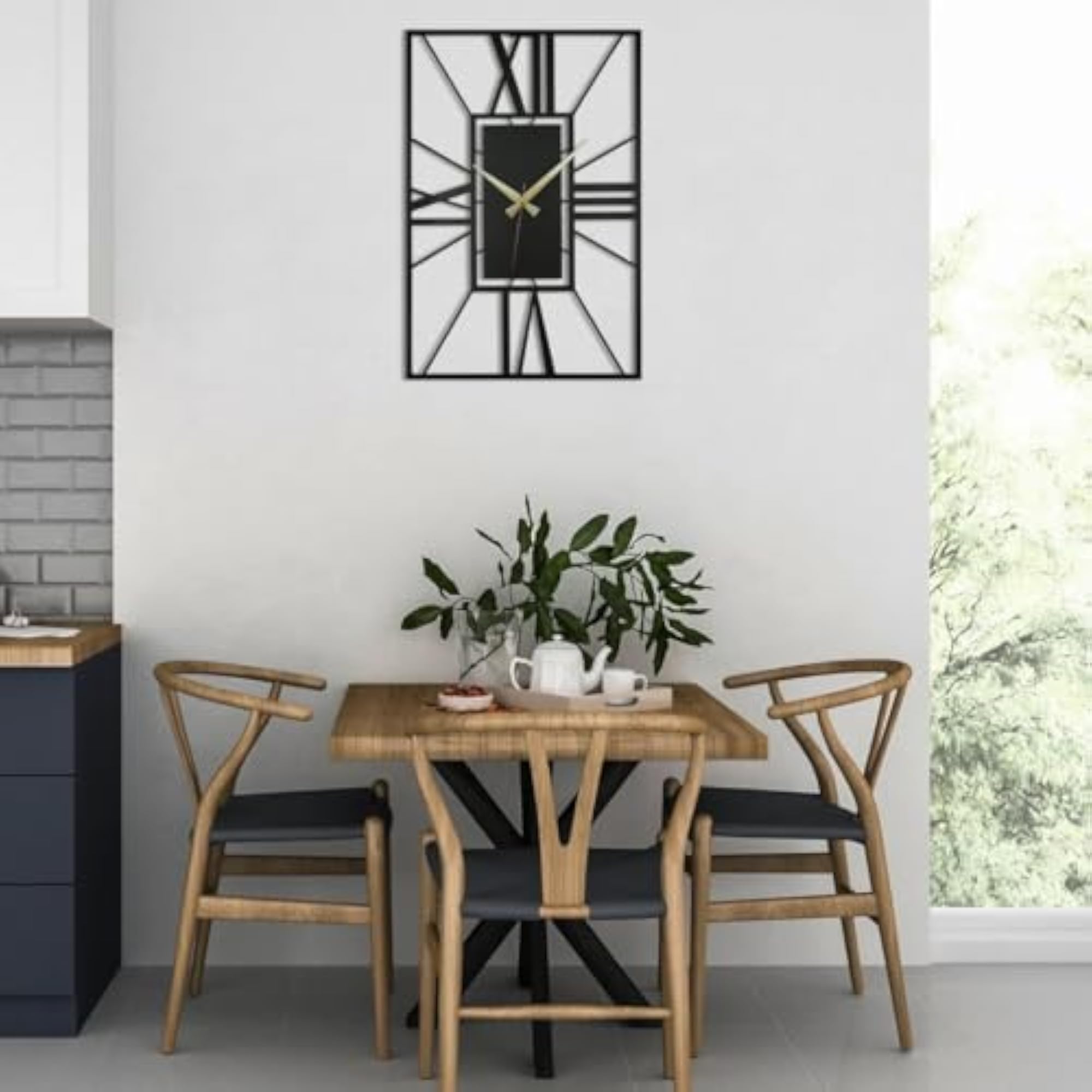 Roman Large Wall Clock, Rustic Farmhouse Decor