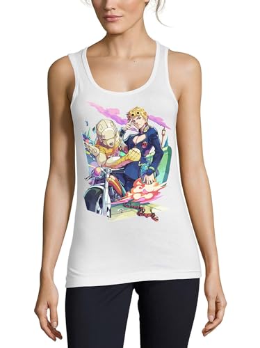 Débardeur en coton pour femme Anime 67 blanc t-shirt sans manches