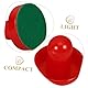 1 Satz Air Hockey Pushers: Kunststoff Tisch Eishockey Set mit Air Hockey Tisch Filzschieber mit Roten Pucks für Ersatz Pucks Tischhammer Torhüter für Tabellen Spiel