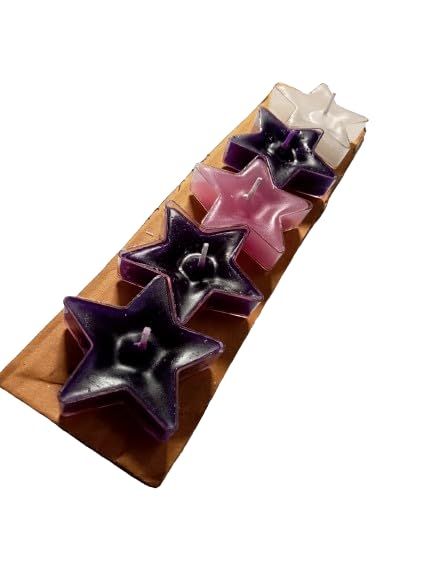 Advent Candles Set of 5 Star Shape Candles