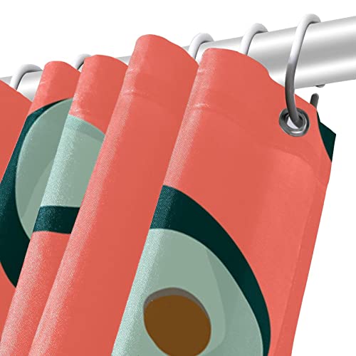 Rideau de douche avocat rose imperméable pour éviter les inondations