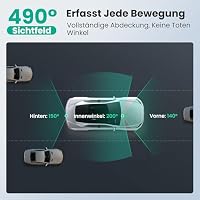4K Dashcam Auto Vorne Hinten,200°Ultraweitwinkel Dash Cam mit 64GB SD Karte – Ansicht 4