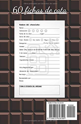 Miniatura 2 de Cuaderno de Catas de Chocolate Organiza, Registra y Analiza tu Degustación de Chocolate - Formato 13,34 x 20,32cm con 62 Páginas y 60 Fichas de Cata