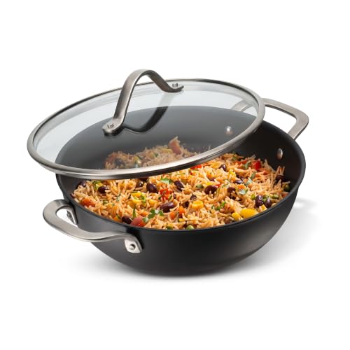 Image of TRAMONTINA Heritage Iron Kadai with Lid 24 cm 2.7 L | Black