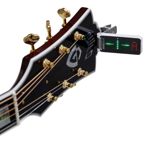 tc electronic polytune clip clip-on tuner with polyphonic strobe and chromatic modes and 108 led matrix display for ultimate tuning performance
