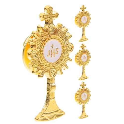 Accesorios para trajes de comunión TEHAUX con 4 broches religiosos de aleación duradera