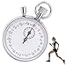 Jorzer Mechanical Stopwatch 30s Stainless Steel Analog Stopwatch with Pause Handheld Timer for Running, Training & Experiments.