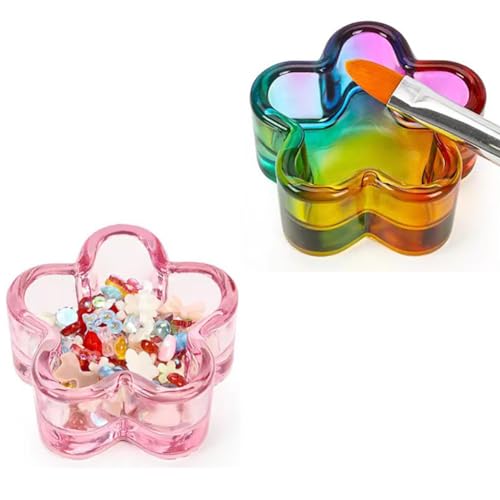 Set de 2 recipientes para acrílico uñas miniatura 5