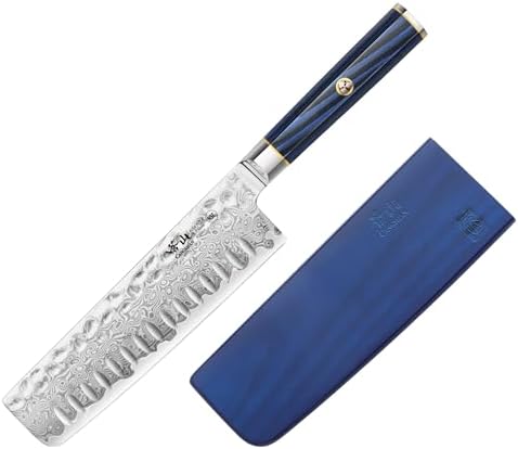 Cangshan KITA Series Nakiri Knife, High Carbon X-7 Damascus Steel, 505491 (7-Inch) - Thumbnail 2