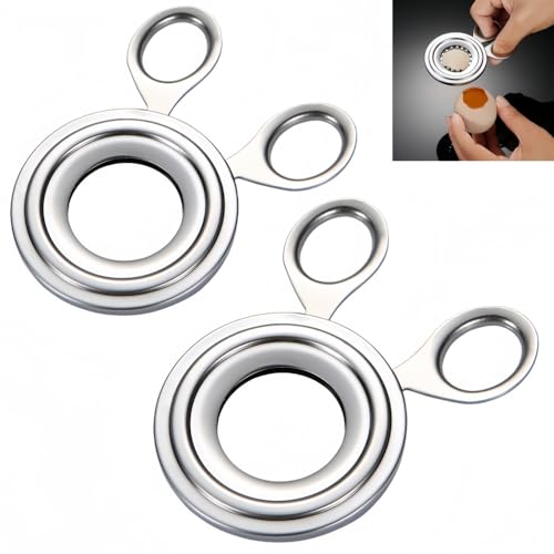 Vyloky Edelstahl Eieröffner für Klebreiseier & Desserts | Küchenhelfer zum Schneiden von Eierschalen | Schneidewerkzeug für Frühstücksei Haushalt Gastro (2er-Pack) Vyloky Edelstahl Eieröffner für Klebreiseier & Desserts | Küchenhelfer zum Schneiden von Eierschalen | Schneidewerkzeug für Frühstücksei Haushalt Gastro (2er-Pack)