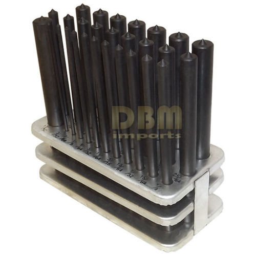 28 Pcs. 3/32-1/2'' Transfer Punch By 64th Set Punches Machinist Thread Tool