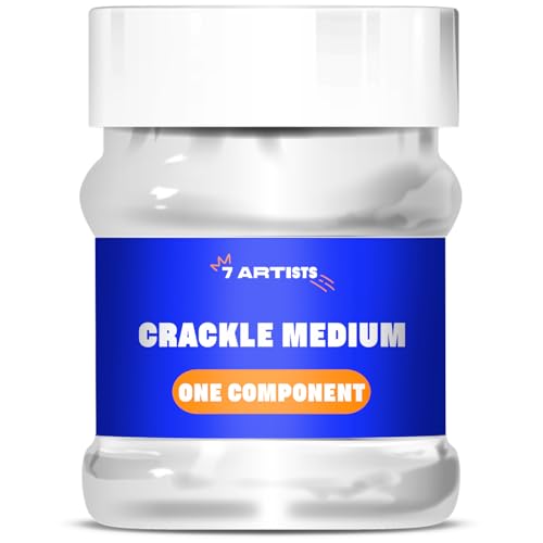 7 Artists Crackle Medium Acrilico 230 ml Pintura para Craquelar | Craquelador para Manualidades | Craquelado | Crackle Paint Medium | Pintura Craquelar | Craquelador Transparente | Craquelador Medium