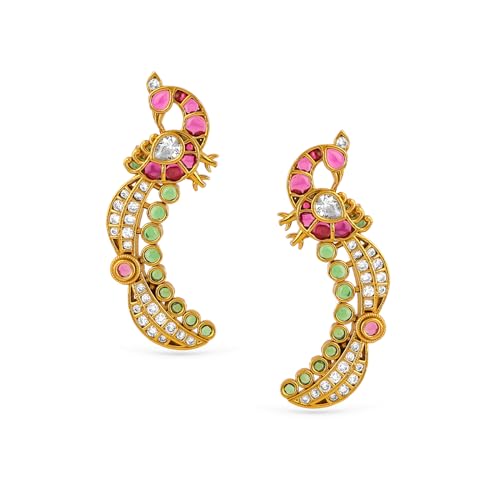 Image of Rubans Ear Cuff Jhumka Earrings Indian Ethnic Jewellery Gift for Women & Girls