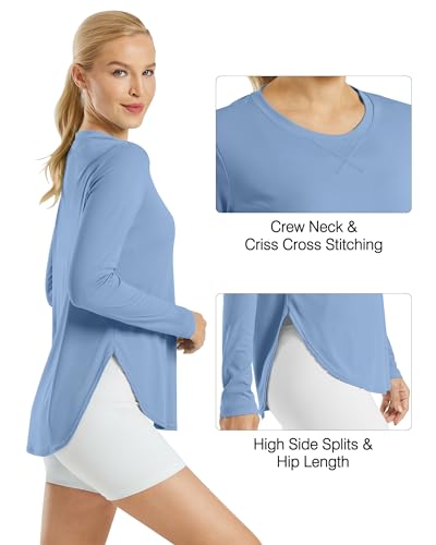 Image of G4Free Lightbreeze Womens UPF 50+ Long Sleeve Workout Tops Quick Dry UV Sun Shirt Running Gym Hiking Yoga Casual Lightweight