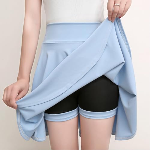 Shorts intégrés stretch et large bande de taille skort S - 6