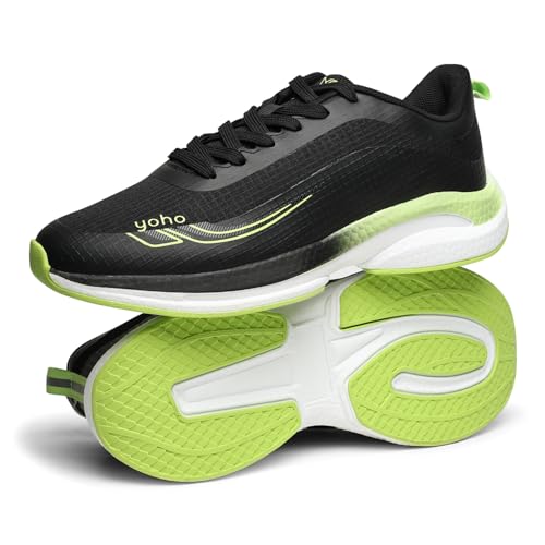 Image of YOHO RushHour Dynamiq Sports Shoes for Men |Cushioned Insole, Stylish, Casual & Sneakers for Gents | Lightweight, Anti-Skid Shoe for Gym, Walking, Running & Everyday Use-1800