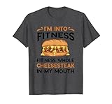 Cheesesteak Fitness Philadelphia Sandwich Philly Cheesesteak T-Shirt, Men, Dark Heather Grey, XX-Large