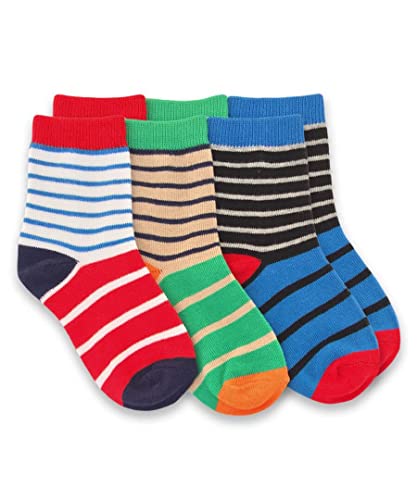 Image of Jefferies Socks Boys Fashion Novelty Dinosaur Stripes Pattern Variety Crew Socks 9 Pair Pack