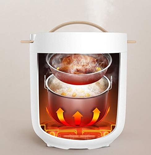1.3L Mini Steamed Rice cooker fit 1-2 Reheating Stainless steel liner Soup pot