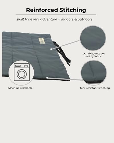 EpicRove RovePad Trail Dog Bed Mat 43"x27" – Waterproof Non Slip Outdoor Travel Mat for Camping & Car – Silent Peachskin Roll-Up Pad for Medium & Large Dogs, Machine Washable — view 2