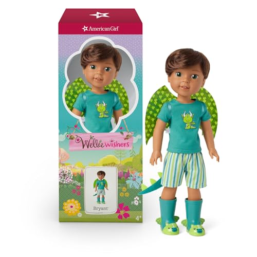 American Girl WellieWishers 14.5-inch Bryant Doll with T-shirt Shorts Dragon Wings & Tail and Boots For Ages 4+