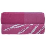 SweetNeedle Topical Palm Beach Towels for Adults Pack of 2 - Pink Paradise - 100% Cotton Terry Ringspun Hotel Pool Bath Towel, Quick Dry, Low Lint, Super Absorbent Swim large towel, 76 x 152 cm