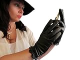 Touchpoint Fownes Women's Fleece Lined Black Lambskin Leather Smart Gloves 6.5/S