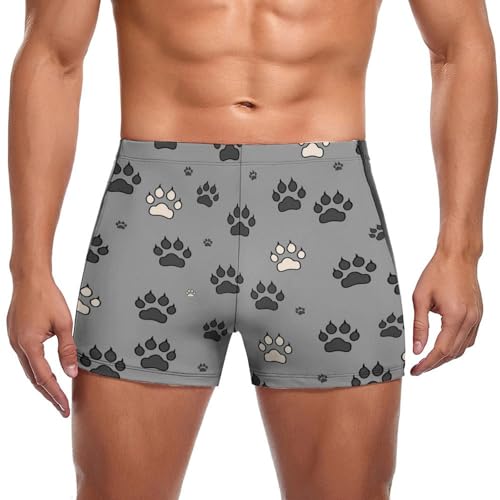 Boxer de bain homme gris de qualité supérieure résistant au chlore