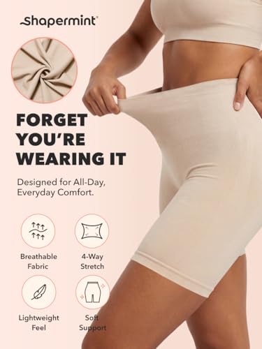 Image of SHAPERMINT High Waisted Body Shaper Shorts Shapewear for Women Tummy Control Thigh Slimming Technology