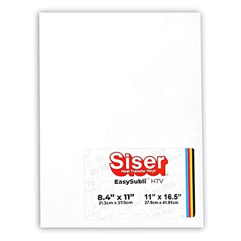 Siser EasySubli Sublimation HTV 11 x 16,5-15 Blatt (weitere Optionen erhältlich) Cover