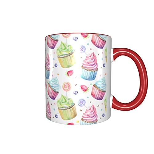 ZHONGHAO Tazas, Postre Cerámica Tazas De Café, Taza Divertida-11 Oz-330 Ml - Imagen 3