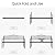 BODIOO Outdoor Metal Garden Bench 59" Patio Bench with Built in Table Park Bench, Outside Bench Weather Proof Front Porch Bench, 500lbs, Gray
