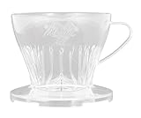 Melitta Kaffeehalter mit Kaffeemesslöffel, Kaffeefilter 1x2 Premium, Kunststoff, Transparent, 217588
