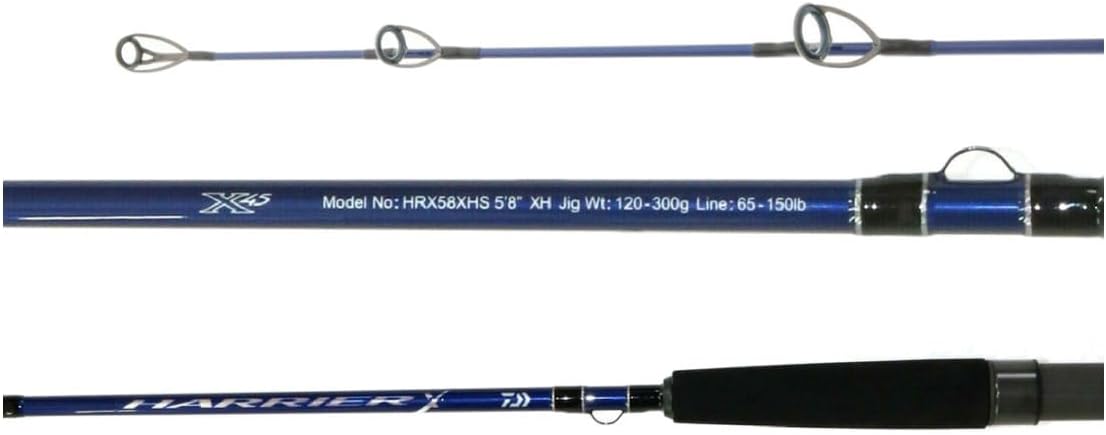Daiwa HRX58XHS Harrier-X Jigging Series, Sections= 1, Line Wt.= 65-150, Lure Weight= 120-300G