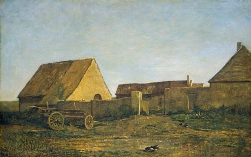 Peinture Murale La Ferme Daubigny Impression Toile pour Salon