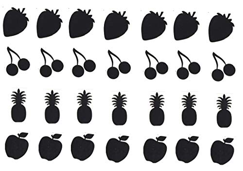 Food and Drinks Collection (Fruits Vinyl Stickers Black)