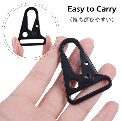 Triwonder Enlarged Mouth Clips Hk Hook Heavy Duty Snap Hooks Sling Clips For Paracord Outdoors Bag Backpack (1" Black (12-Pack)) #TOP4