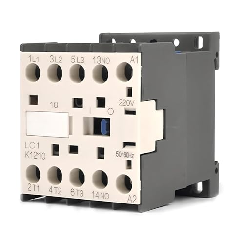 Contactor de Ca de 3 Polos, 4 Contactos de Plata Gruesos Normalmente Abiertos, 220V, 12A, Contactor Eléctrico Industrial para Distribución de Energía