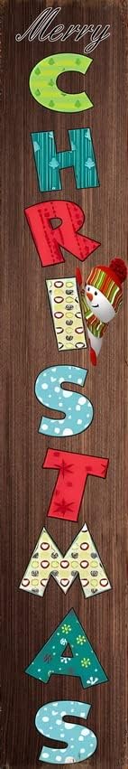 Christmas Sign for Front Door, Front Porch Sign Outdoor, Welcome Sign for Front Porch Decorations Welcome Front Door Hanging Sign Decor Thanksgiving Christmas Decorations for Home Porch 8x47 Inch