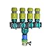 Abreuvoir chronométré 1set 5/8" 1/2" 3/4" Tuyau D'arrosage Splitter 4 Voies Robinet Séparateur D'eau Jardin Robinet 16 Mm 20 Mm Tuyau Shunt Quatre Sorties Pour robinet extérieur ( Color : 1 I 2 hose )