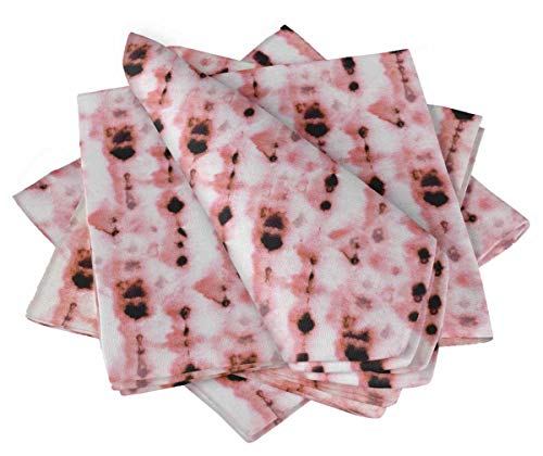 Serviettes de table en lin réutilisables S4Sassy rose tie-dye 20 x 20 pouces - 2