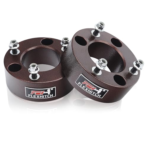 FlexHitch 2 Front Leveling Lift Kits for 2004-2024 F150 2 inch Forged Front Strut Spacers Leveling Kits Compatible with 2004-2024 F-150 2WD 4WD