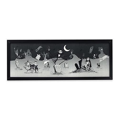 Open Road Brands Disney The Nightmare Before Christmas - Decoración de pared de madera enmarcada para Halloween Cover