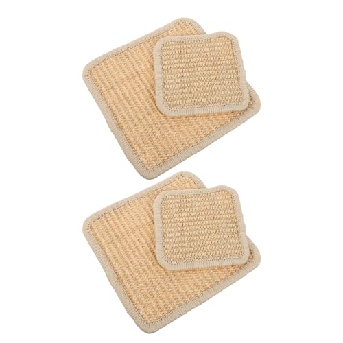 OUNONA Manteles Individuales de Sisal Japonés Naturales 13 CM y 20 CM Colgador Salvamanteles Resistentes al Calor para Platos Calientes Posavasos Antideslizantes para Cocina y Comedor