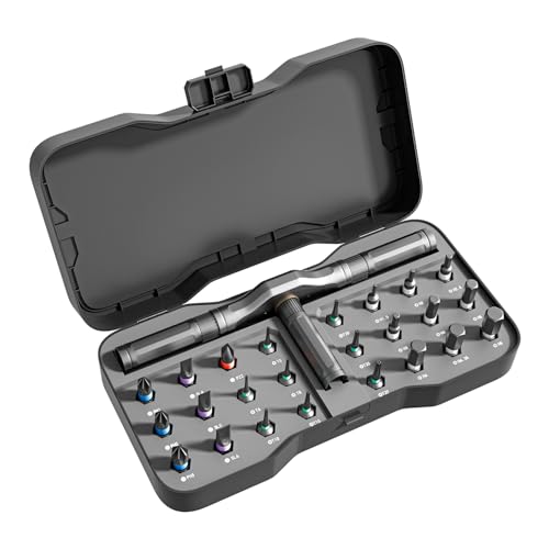 ApexSelect 24 in 1 Magnetic Ratchet Screwdriver Set - Includes Allen Wrenches Sets, for Ring Doorbell/Camera Screwdriver,Home Repair,Electronic & DIY | S2 Alloy Steel with Storage Case.