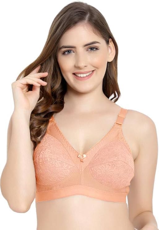 Image of Fashiol Women's Cotton Minimizer Saree Bra | Plus Size Full Coverage Non-Padded Heavy Bust Everyday Ladies Bras - 34 Till 50