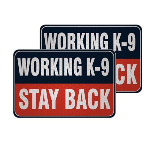 Image of Working K-9 Car Magnet (Red /Black, 2 Pack) Reflective Waterproof Magnetic Sign 11.8 inch x 7.9 inch